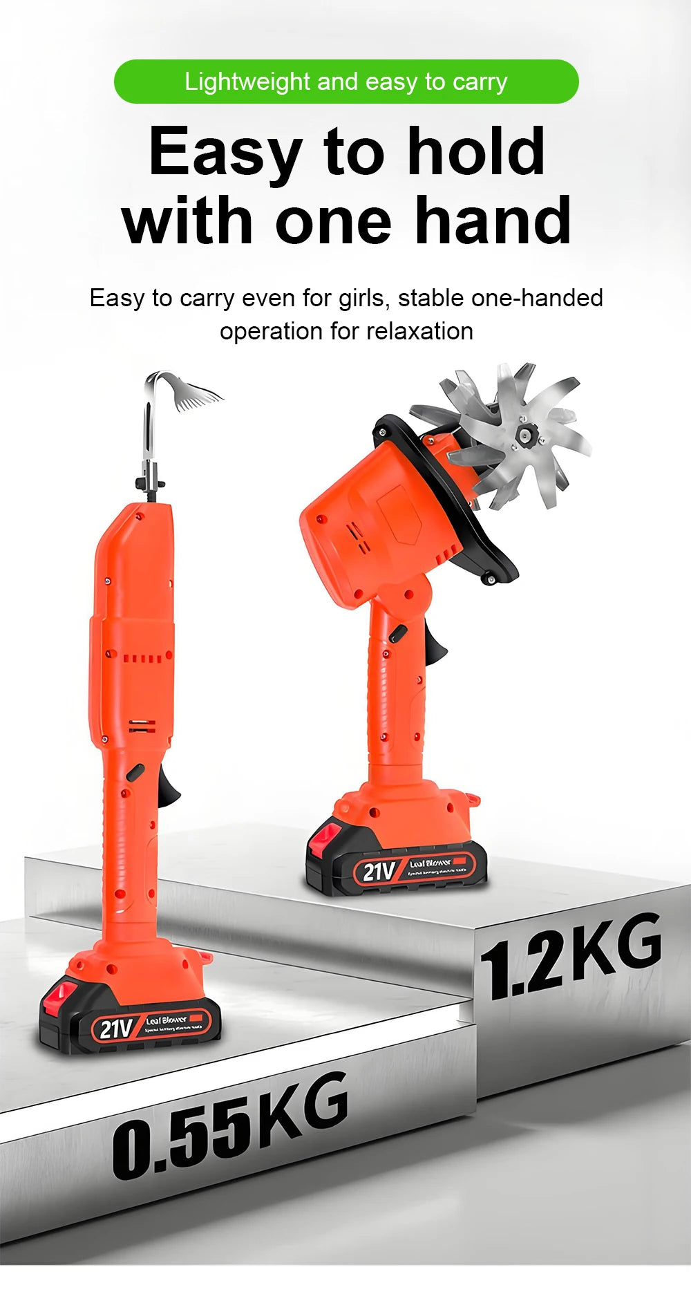 Electric Garden Tool Cordless Cultivator 21V or 24V Battery Random Supply Garden Equipment