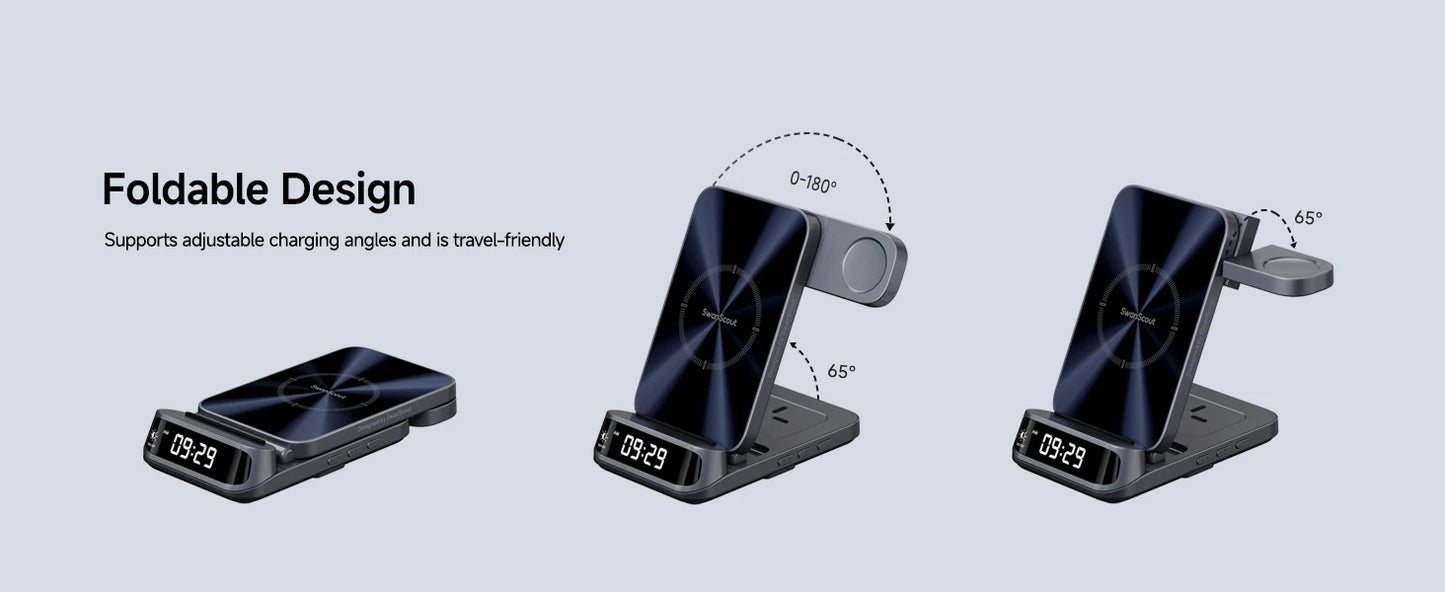 15W Wireless Charging Stand for Samsung Phone, Watch & Earbuds
