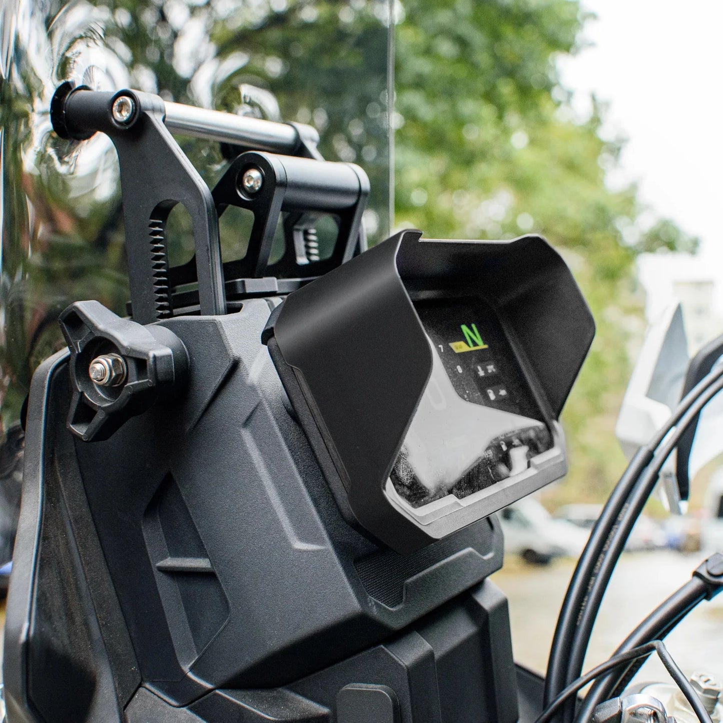 Motorcycle GPS Phone Holder Extension Bracket MT450 – CNC Aluminum Navigation Mount