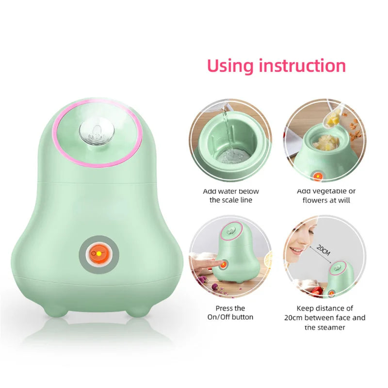 ANBADUBA Hot & Cold Facial Steamer – Nano Mist Skin Hydration & Cleansing Device