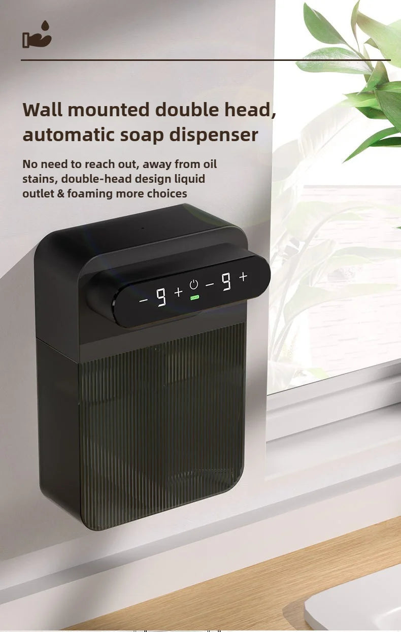 Double Automatic Soap Dispenser – Touchless Dual Soap Dispenser for Bathroom & Kitchen