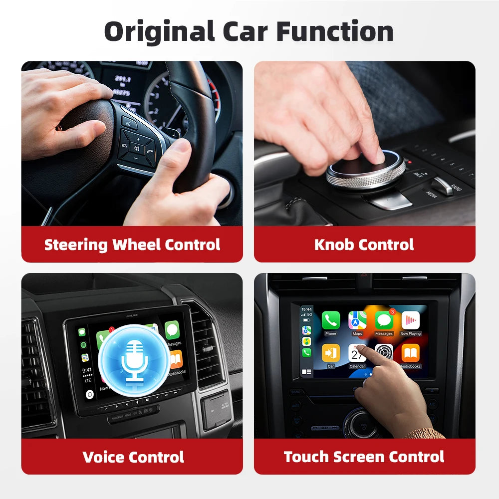 EKIY Wireless CarPlay & Android Auto Adapter – 2-in-1 Wired-to-Wireless USB Smart Dongle with OTA Updates
