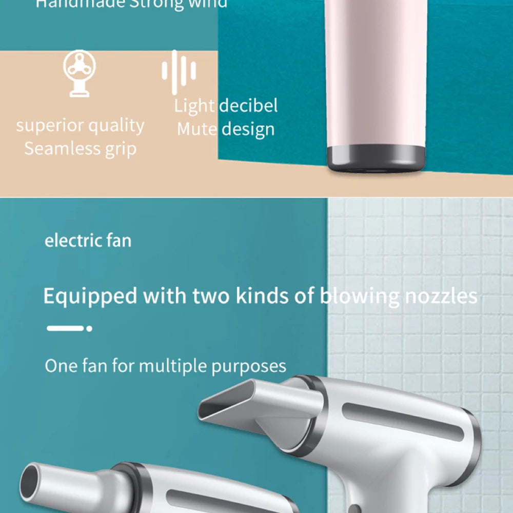 PDQ Wireless Ionic Hair Dryer – 4-Speed Portable Air Blower Kit