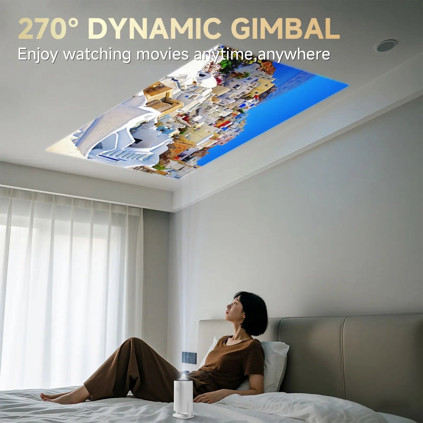 P30 Pro Smart Mini Projector – Android 14, WiFi 6, BT 5.0, 720P Native