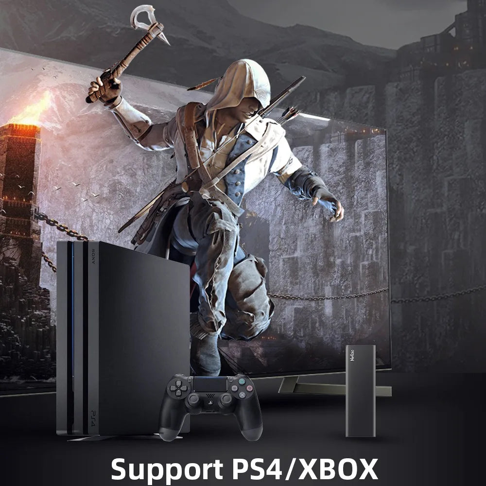 Netac ZSLIM Portable External SSD – Shockproof USB 3.0 Storage with 3-Year Warranty