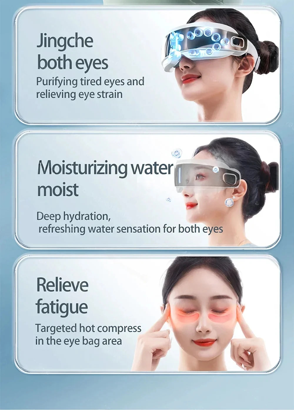 BXA / MERALL Eye Atomization Massager – Acupressure Glasses for Eye Relaxation