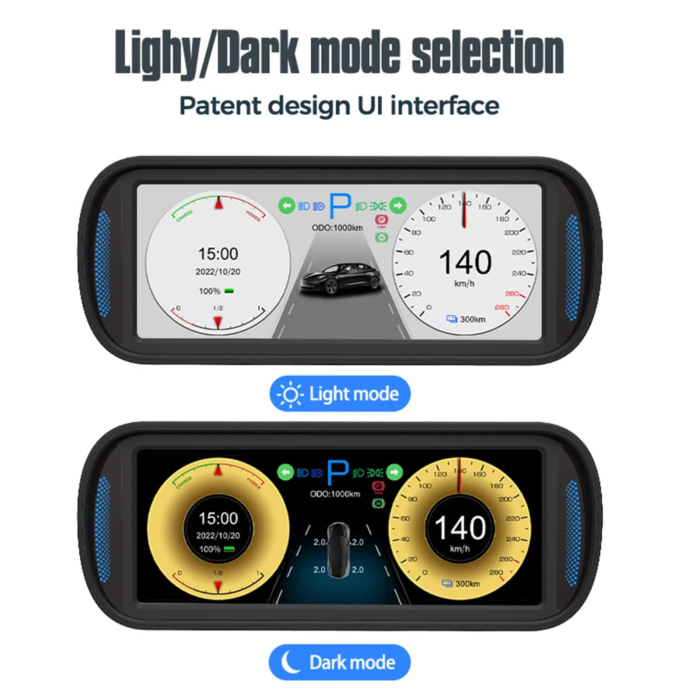 KWHUD 6.8″ Tesla Instrument Cluster HUD – HD IPS Dashboard Display for Model 3 & Model Y (2019–2022)