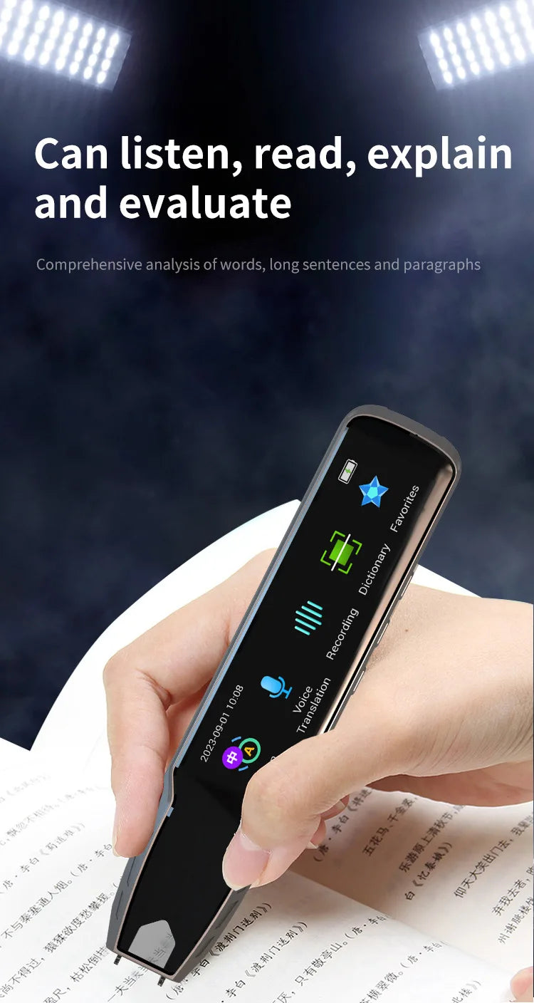 Smart Scanning Dictionary Pen with Display Screen – Portable Text Translator