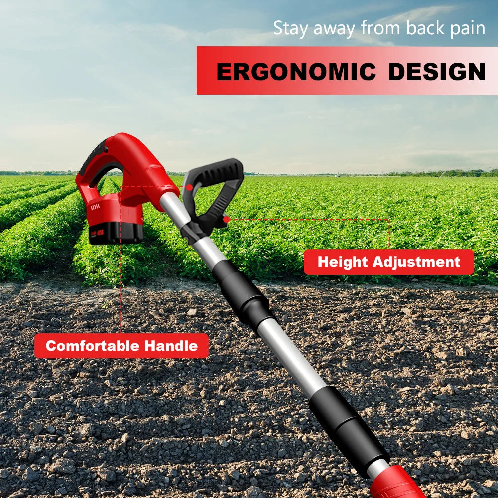 LXXMY Cordless Electric Cultivator 4000W High Power Garden Tiller with Makita Battery
