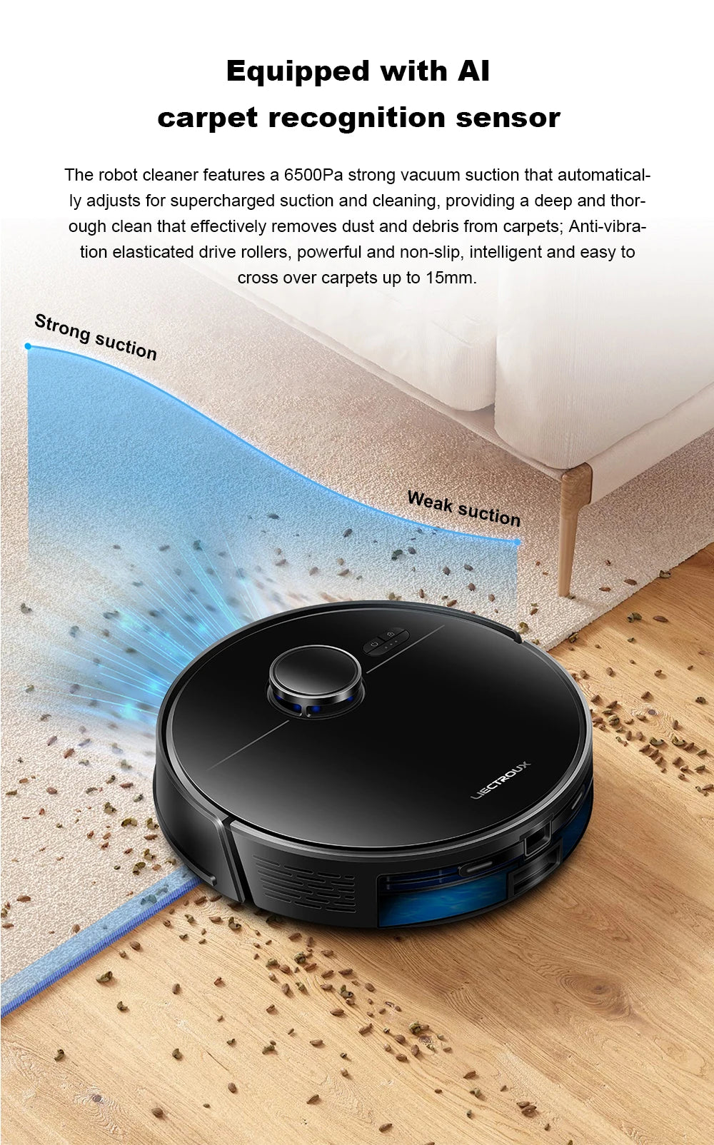 Liectroux M70 Pro Smart Robot Vacuum – LiDAR Navigation, 175-Min Runtime, Self-Empty Base