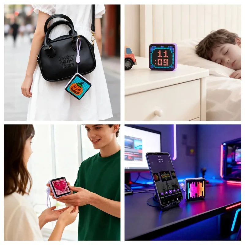 Pixel Display Power Bank 5000mAh – RGB Bluetooth Screen USB-C Fast Charger with LED Light