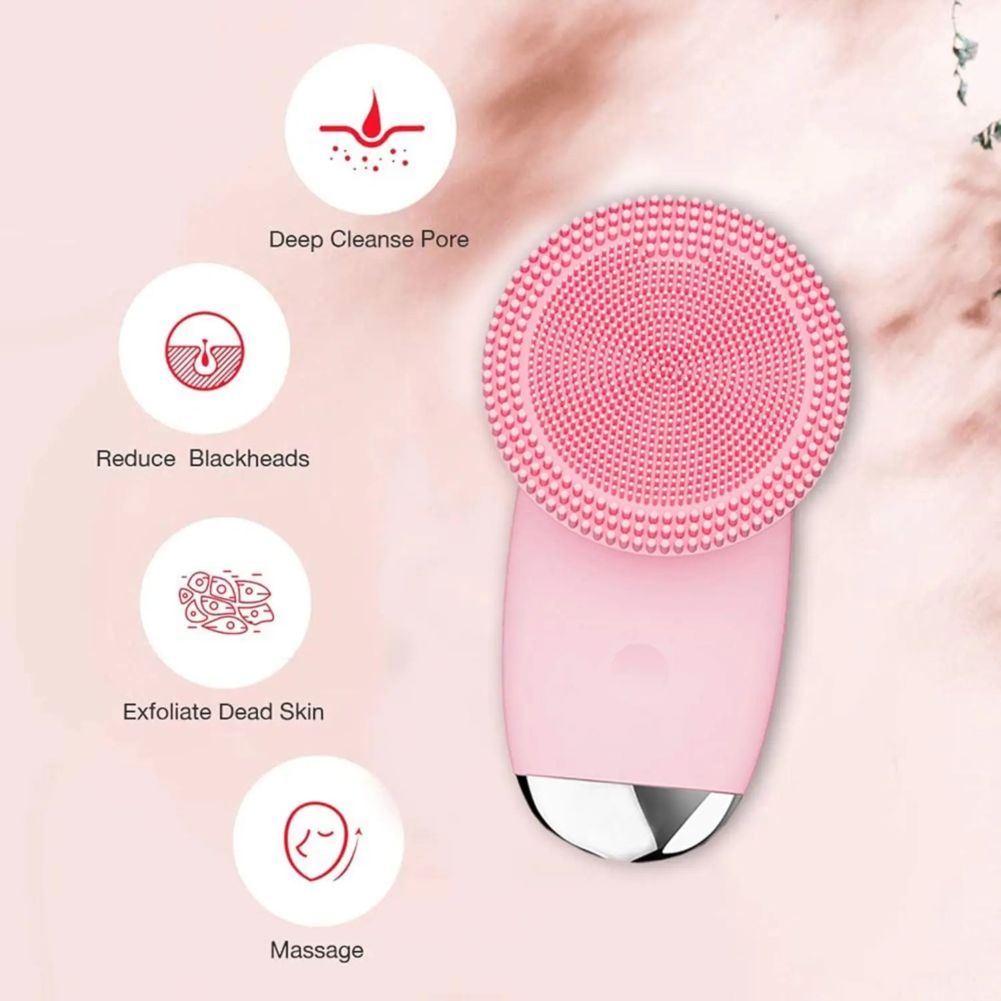 VIMYSHOW Electric Facial Cleanser – 5-Speed Silicone Face Scrubber