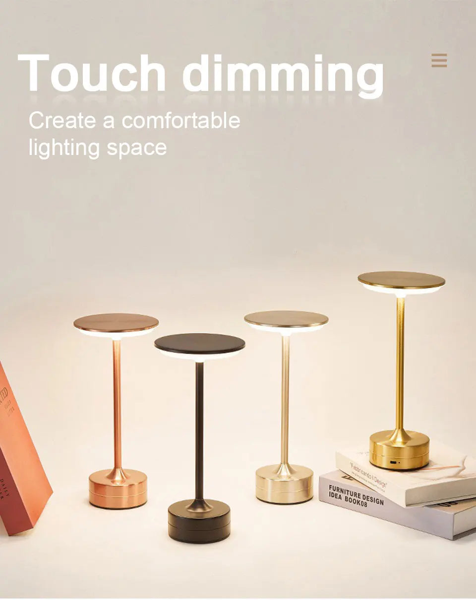 Modern Crystal LED Table Lamp | Touch Sensor, USB Powered, Decorative Night Light