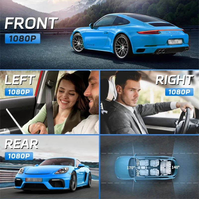 srnubi 4K Dual Dash Cam – Front & Rear Car DVR with Touch Screen, Night Vision & Parking Monitor