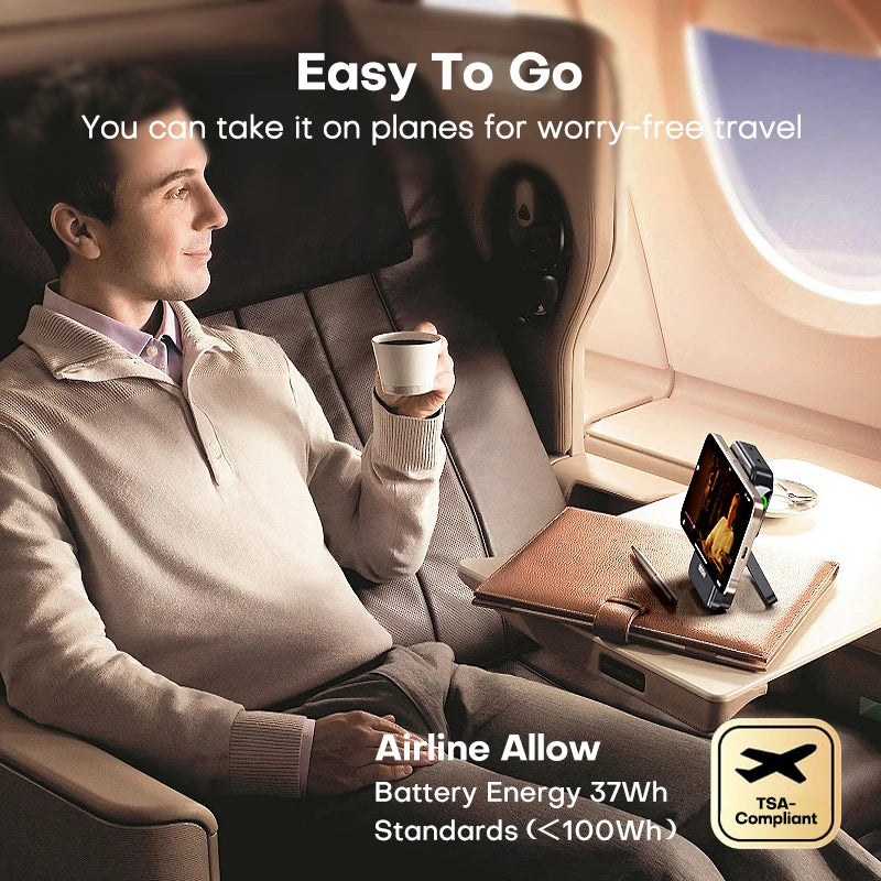 10000mAh Wireless Power Bank – 3-in-1 Magnetic Charger with TFT Display & Stand