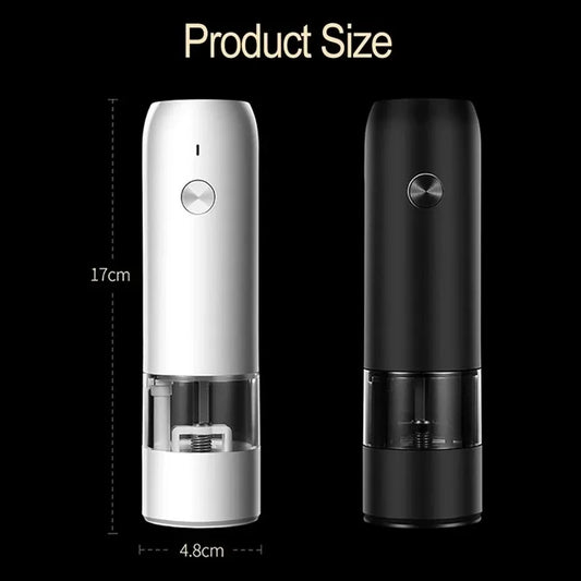Rechargeable Electric Salt & Pepper Grinder – Adjustable Coarseness with LED & USB-C