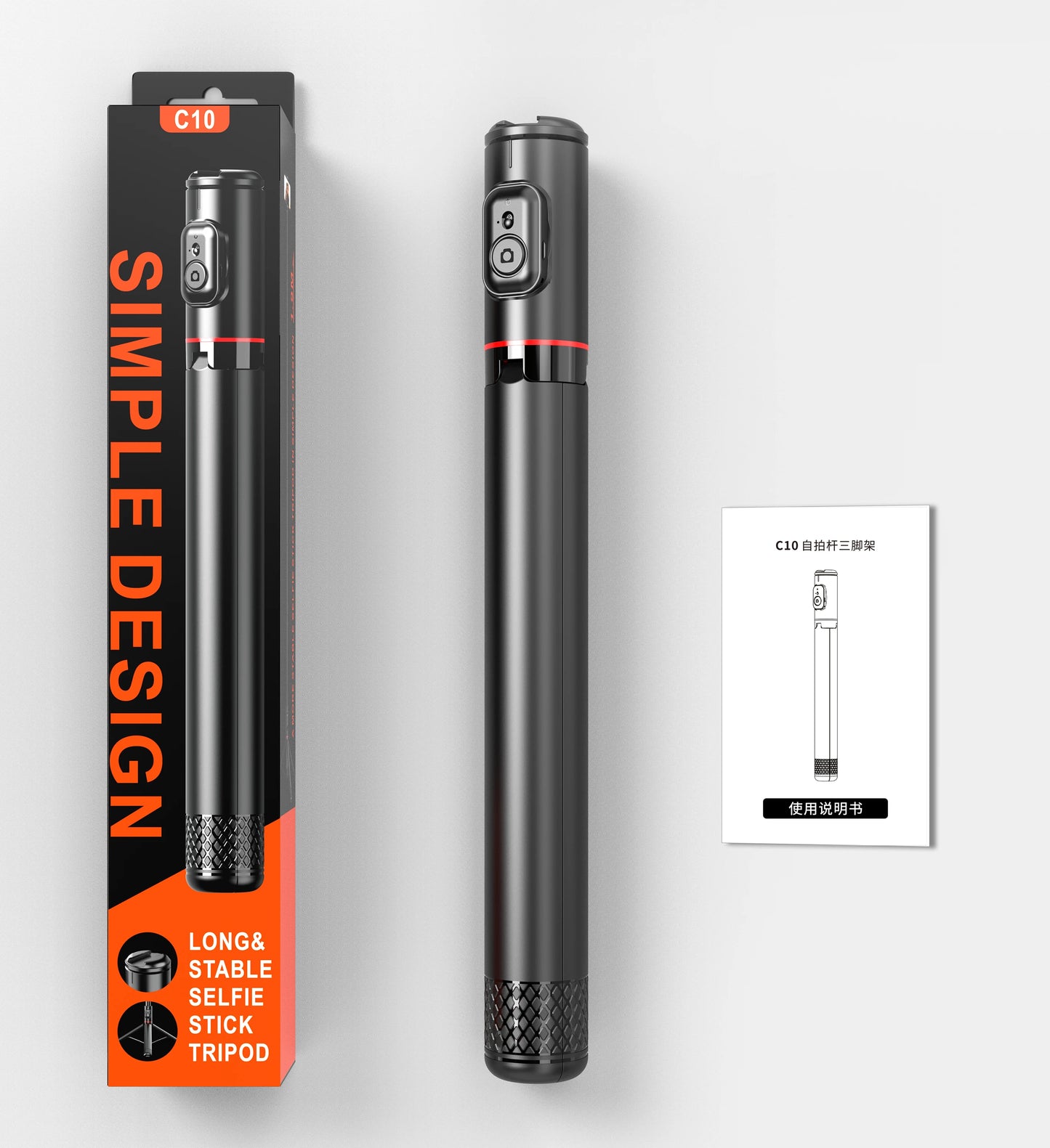 Selfieshow 1.83m Bluetooth Selfie Stick Tripod with Remote – Hidden Design, Stable & Portable