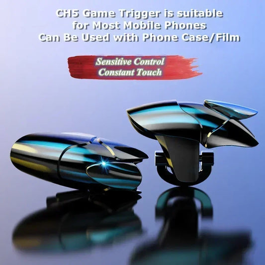 CH5 Mobile Phone Gaming Triggers – Plug & Play L1R1 Shooter Buttons for PUBG