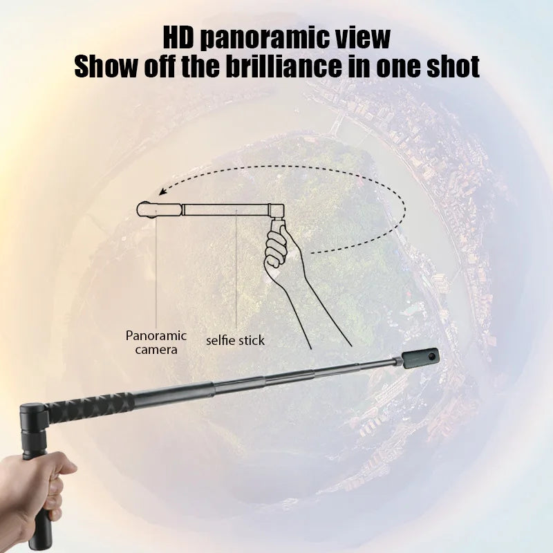 Ultra-Long 1.2m Invisible Selfie Stick for 360° Action Cameras