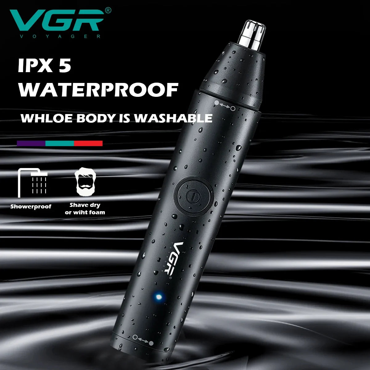 VGR Professional Nose & Hair Trimmer V-613 – Washable, Long Battery Life
