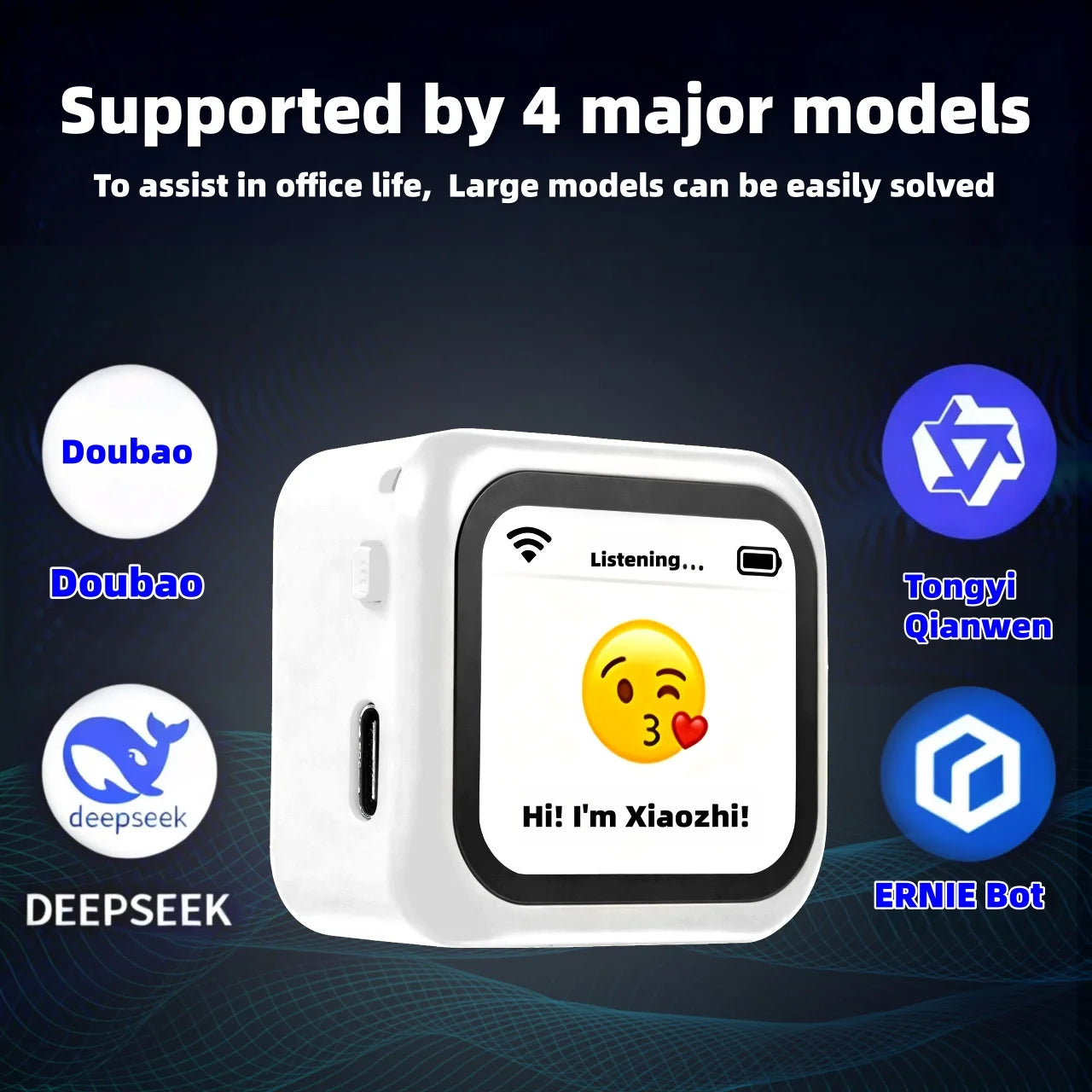 ZN-AI Xiaozhi Smart AI Voice Robot – WiFi Intelligent Interaction Desktop Assistant (Multi-Language)