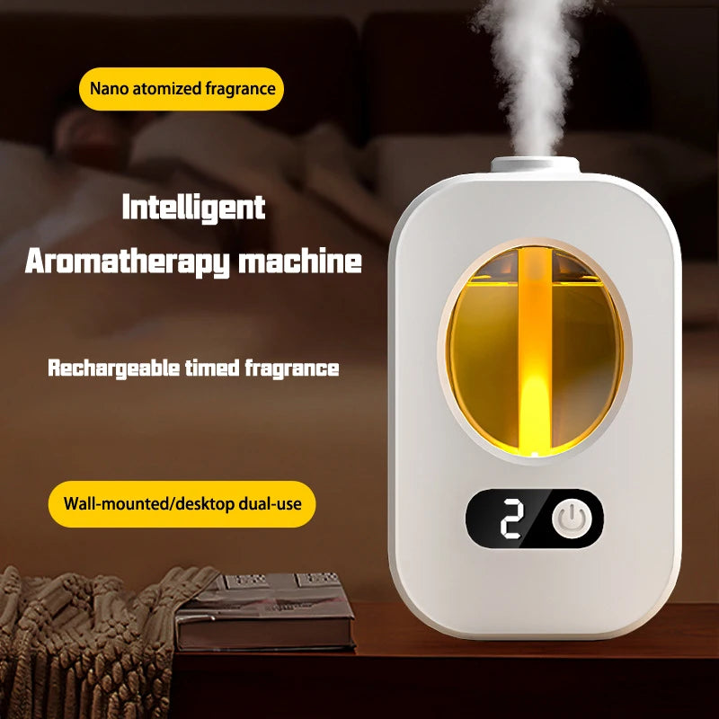 ZAOXI Smart Aromatherapy Diffuser – USB-C Rechargeable, Nano Atomization, Wall or Desk Mount