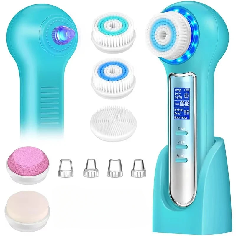 KEMOKO 2-in-1 Blackhead Remover & Facial Cleansing Brush – USB Rechargeable IPX7