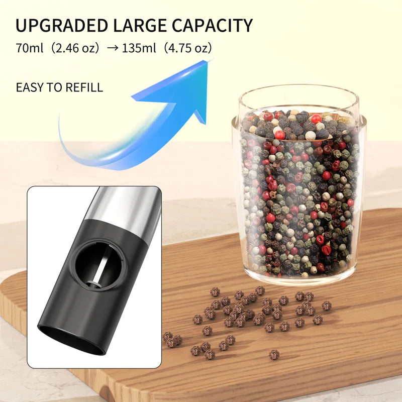 Stainless Steel Salt & Pepper Grinder – Adjustable Manual Mill