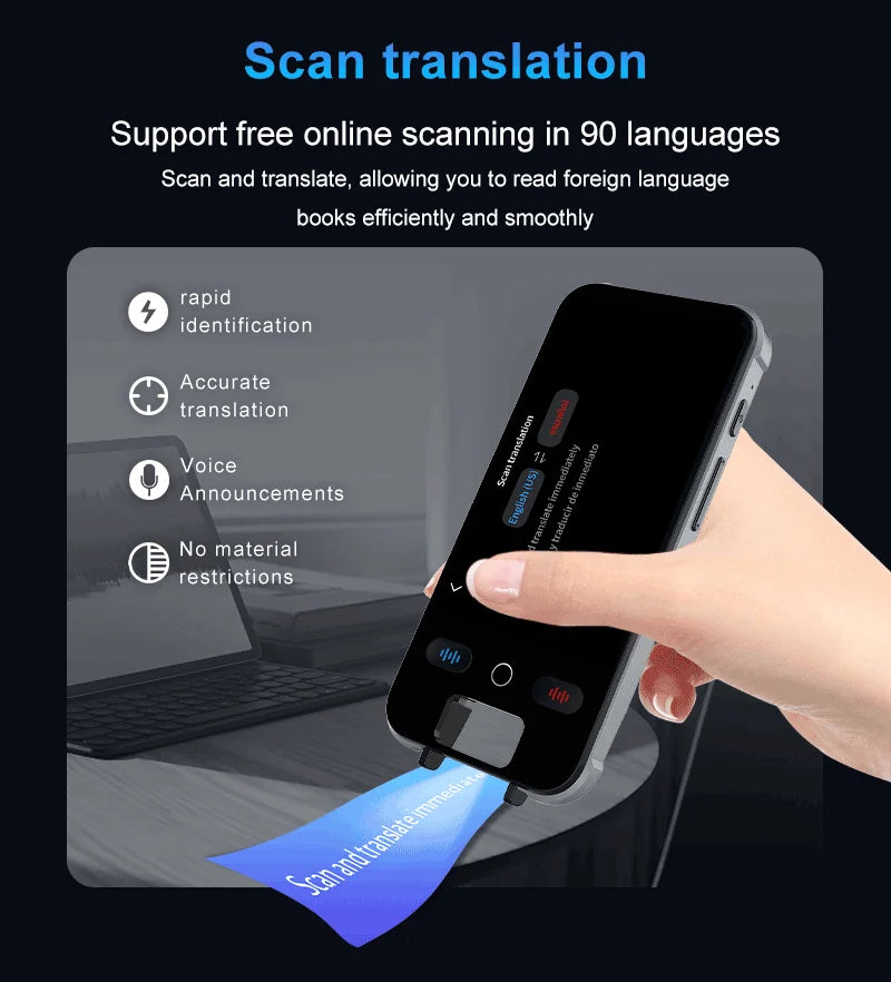 ESTG S25 Pro AI Voice Translator – Portable Real-Time Language Translation Device with Screen