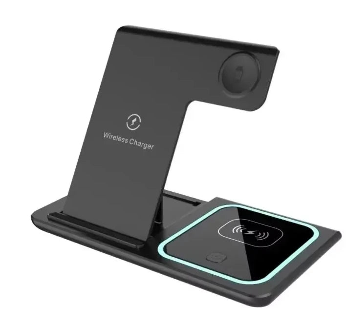 3-in-1 Foldable Fast Wireless Charger for iPhone, Watch & AirPods