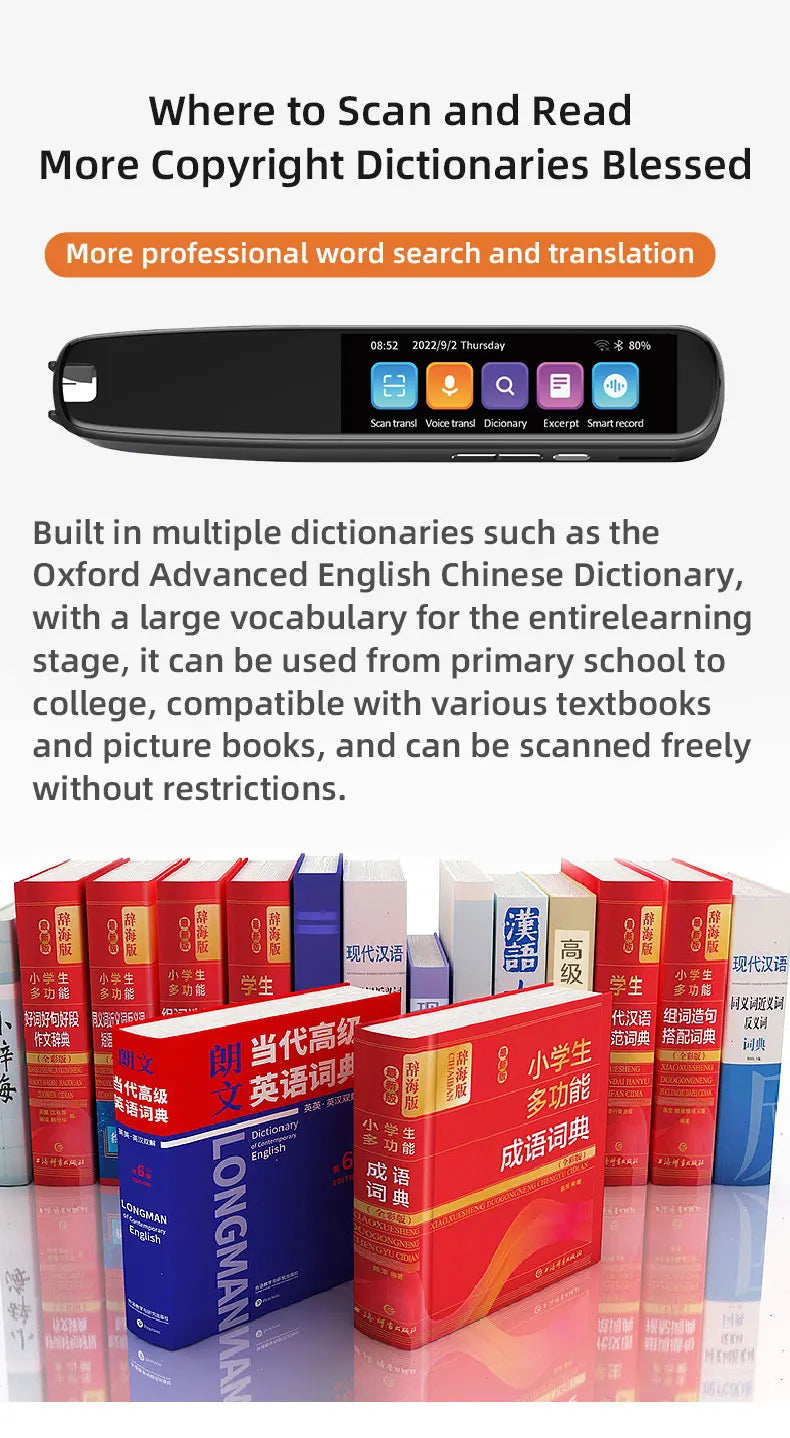 MSAI S7 Portable AI Translator – Text Scan, Voice Translation & Language Learning Tool