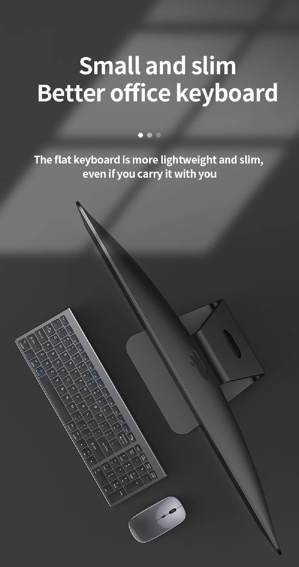 Slim Wireless Keyboard Mouse Set – Multi-Device Bluetooth, USB Receiver