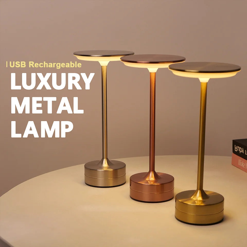 Modern Crystal LED Table Lamp | Touch Sensor, USB Powered, Decorative Night Light