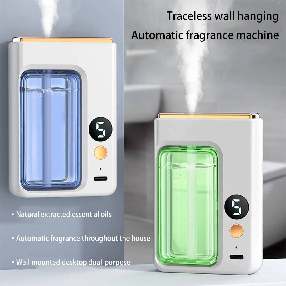 ZAOXI Smart Aromatherapy Diffuser – USB-C Rechargeable, Ultra-Quiet, Wall or Desk Mount