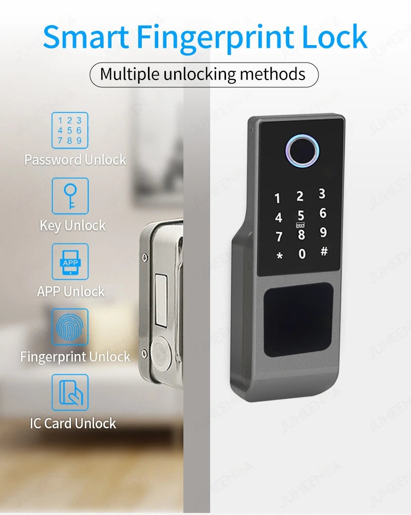 G23 Waterproof Smart Gate Lock – Fingerprint, Password, Card & Remote Unlock