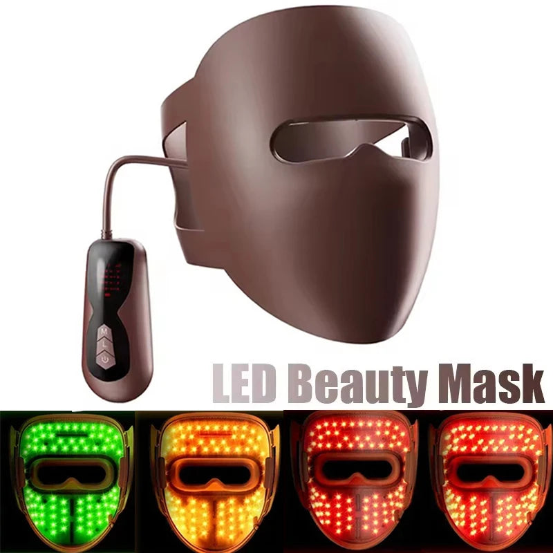 3D Silicone LED Face Mask with Red & Near-Infrared Light – USB Rechargeable Skincare Beauty Device