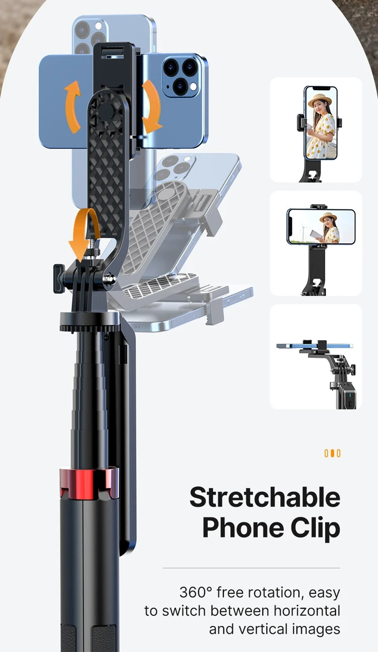 Ulanzi 1.8M Smartphone Selfie Stick Tripod – Bluetooth Remote & 360° Head