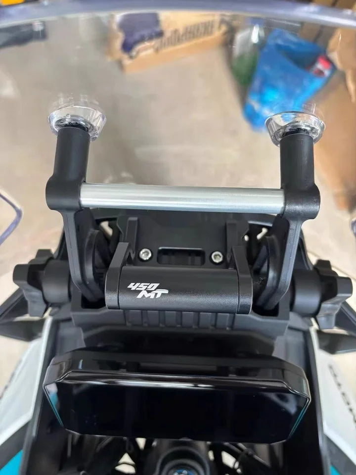 Motorcycle GPS Phone Holder Extension Bracket MT450 – CNC Aluminum Navigation Mount