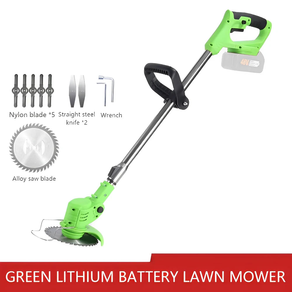 NEWBEAT Cordless Grass Trimmer Brushless Electric Lawn Cutter Adjustable Telescopic Handle