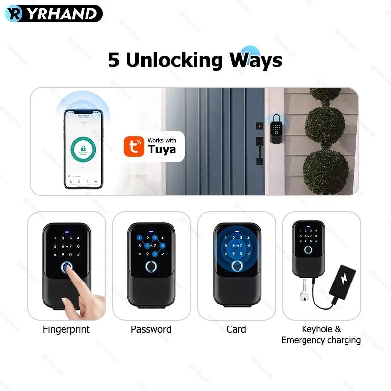 K5 Smart Key Lock Box – Fingerprint, Keypad & App Unlock (IP66, Tuya/TTLock)