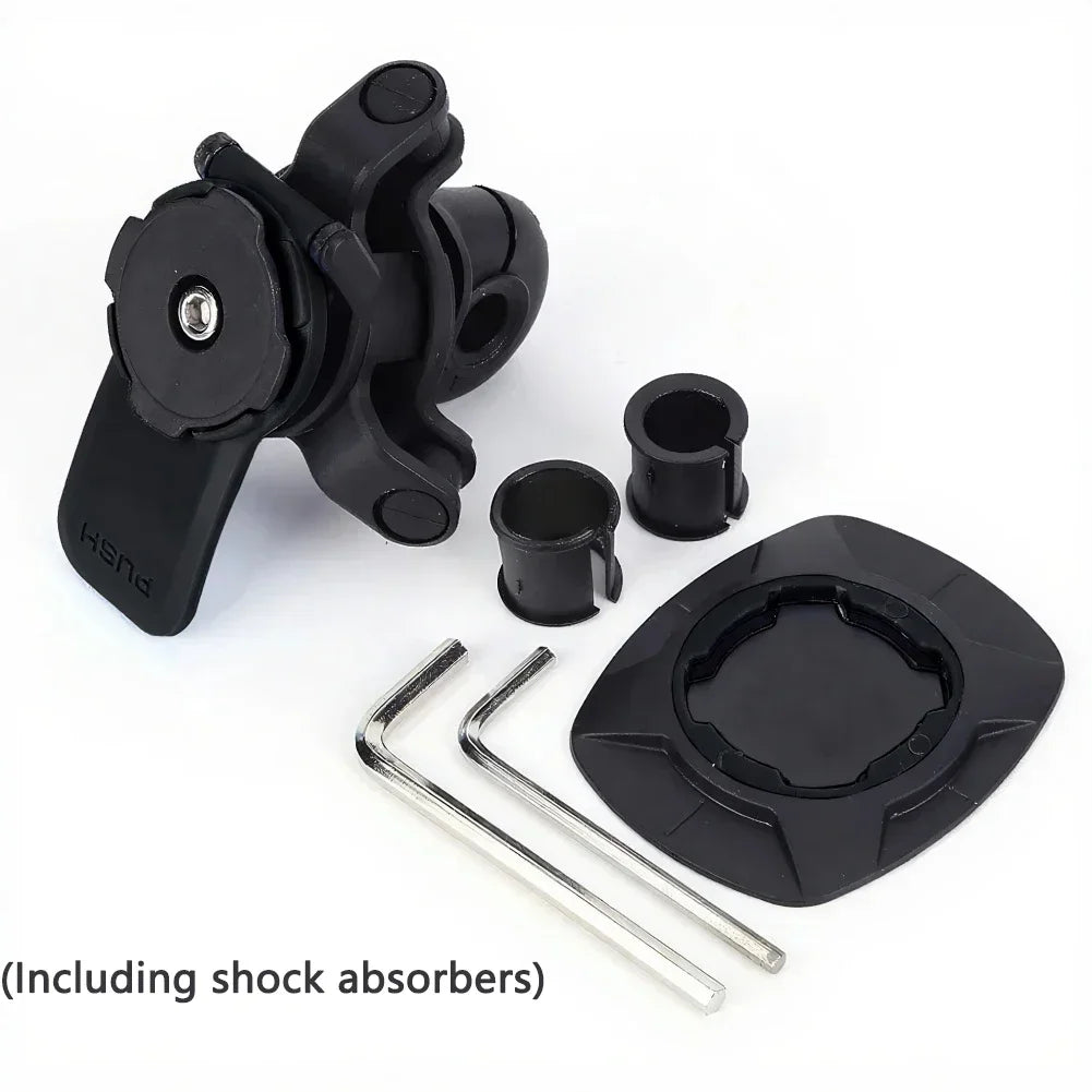 360° Rotating Bicycle & Motorcycle Phone Holder – Shockproof Rear-View Mirror Mount (4.7–7.2″)
