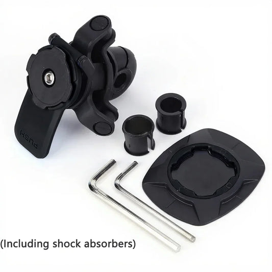 360° Rotating Bicycle & Motorcycle Phone Holder – Shockproof Rear-View Mirror Mount (4.7–7.2″)