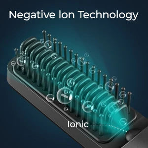 Kensen Cordless Hair Straightener Brush – Negative Ion USB Travel Styling Comb