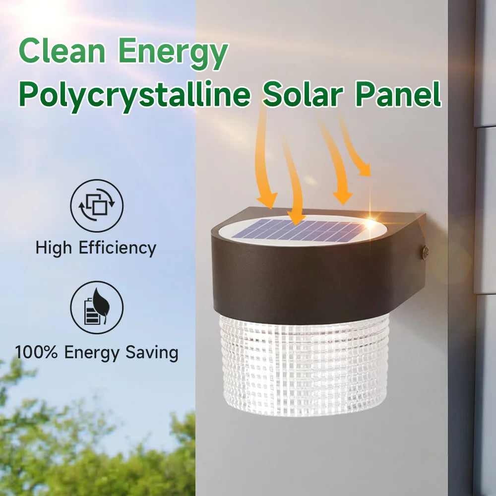 CHENBEN Solar LED Wall Light | IP65 Waterproof Outdoor Wall Lamp, Warm/RGB