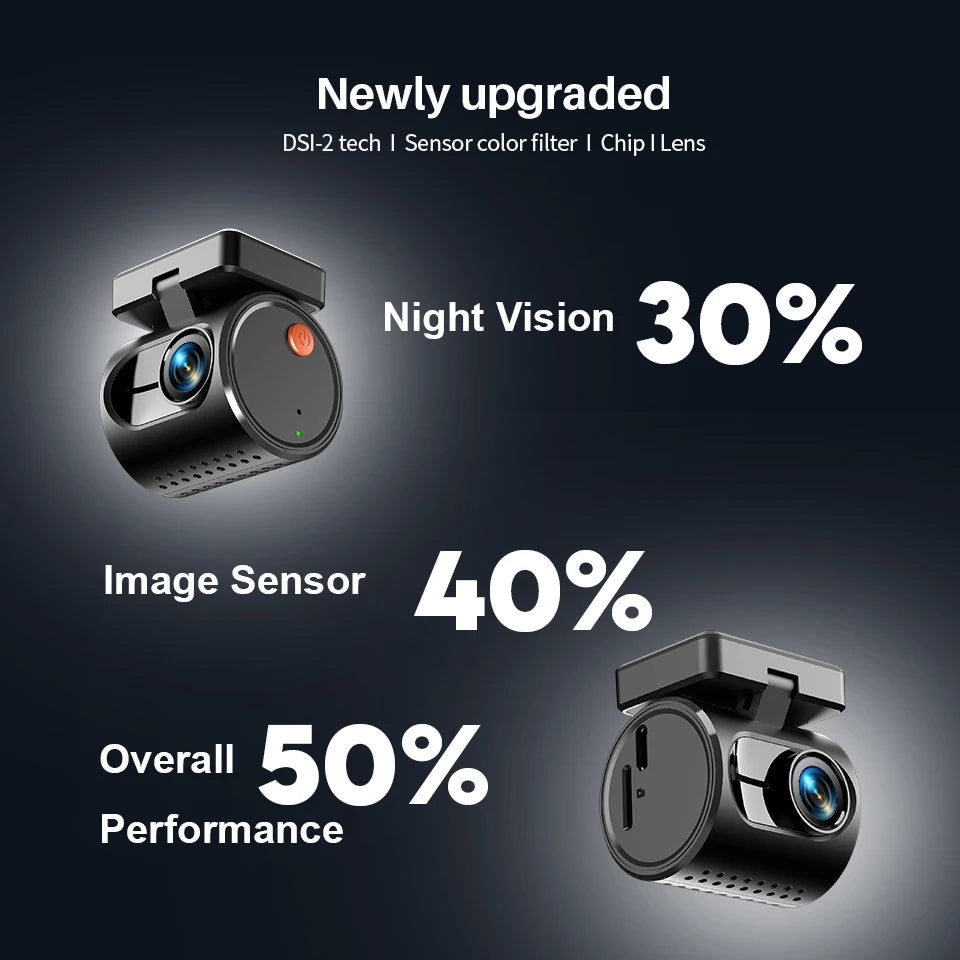 KAWA MINI3 Gen2 2K Dash Cam – Hidden WiFi Car DVR with Voice Control & Night Vision