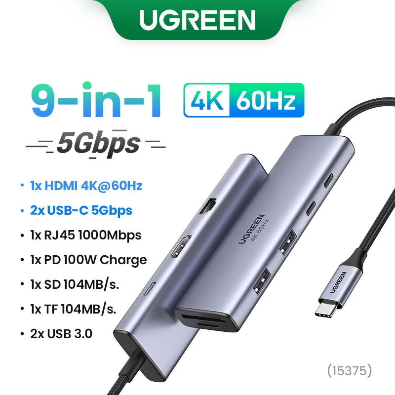 13-in-1 USB-C Docking Station – Triple 4K@60Hz Display, 100W PD, 10Gbps Hub