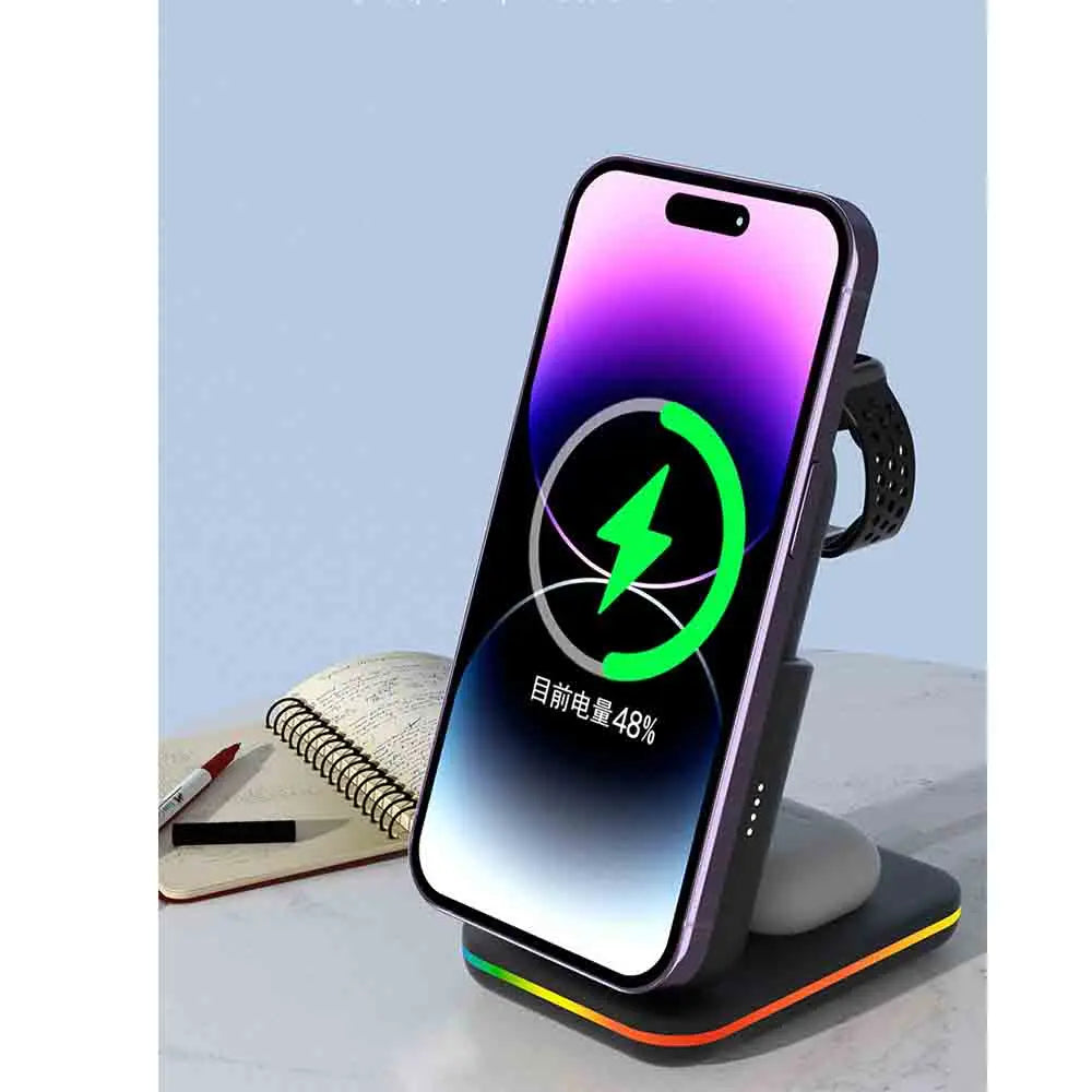 Portable Wireless Power Bank 23W – Magnetic Fast Charge for iPhone, AirPods & Apple Watch