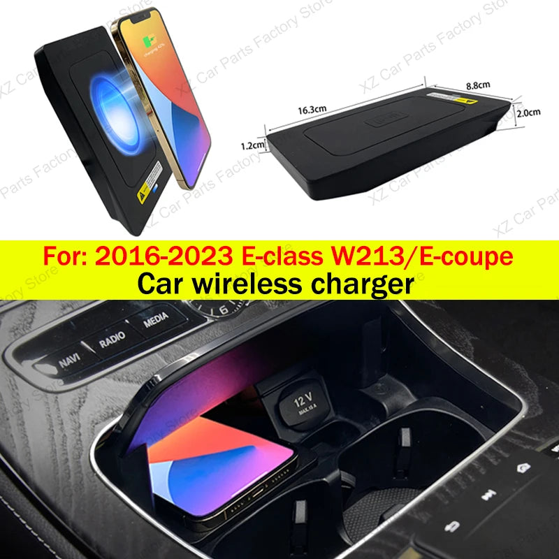 E-Class W213 / E-Coupe 15W Magnetic Wireless Car Charger – 2016–2023