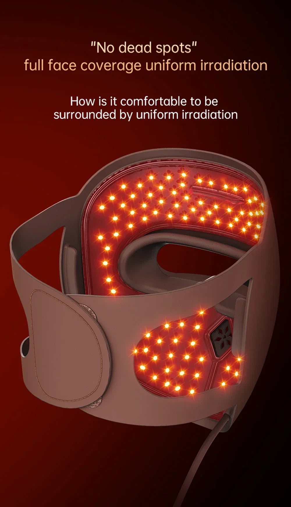3D Silicone LED Face Mask with Red & Near-Infrared Light – USB Rechargeable Skincare Beauty Device