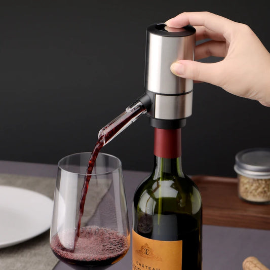 Electric Wine Decanter & Aerator – Automatic Sobering Dispenser with USB Rechargeable Option